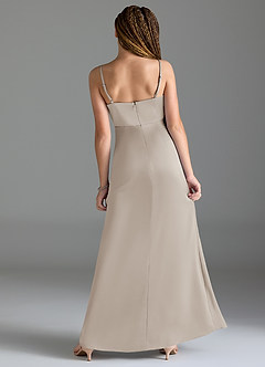 Azazie Maci Junior Klä av Sjöjungfru i Stretch Satin Plisserad image2