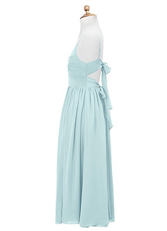 Azazie Zeya Junior Sea Glass A-Line Chiffon Dress image9