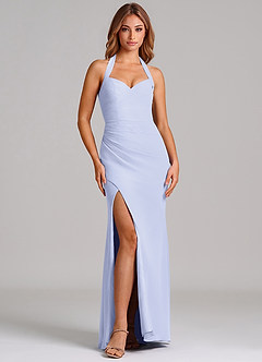 Azazie Emeria Suknie dla druhen Syrena Dekolt w kształcie serca Szyfon Do ziemi Sukienka image3