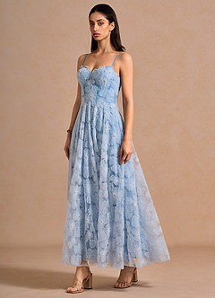 Gaelira Sky Blue Maxi Dress image1