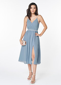 Bernice Power Blue Sleeveless Midi Dress image3