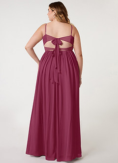 Azazie Zeya Vestidos de madrinha de casamento Vestir Amora de Chiffon de Linha A com Plissado image7