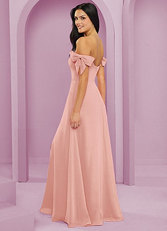 Barbie ♥ Azazie Bridesmaid Dresses Rosette A-Line Off the Shoulder Chiffon Convertible Dress image6