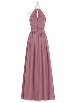 Azazie Cherish Bridesmaid Dresses Vintage Mauve A-Line Pleated Chiffon Dress image7