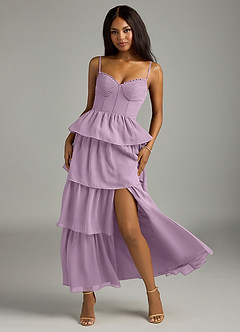 Azazie Kaiden Bridesmaid Dresses Wisteria A-Line Sweetheart Neckline Chiffon Dress image5