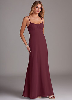 Azazie Breonna Bridesmaid Dresses Cabernet A-Line Sweetheart Neckline Chiffon Dress image4