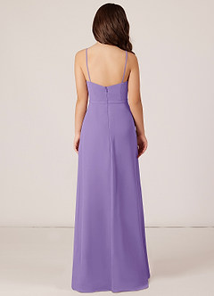 Azazie Kaylee Junior Tahiti A-Line with Belt Chiffon Dress image2