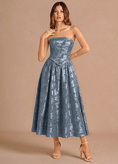 Petal Dusty Blue Midi Dress image4