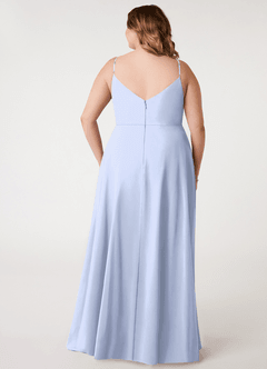 Azazie Daenerys Bridesmaid Dresses Ice A-Line Cowl Chiffon Dress image9