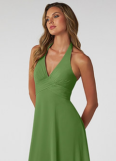 Azazie Tessie Suknie dla druhen Linia A Pofałdowany Szyfon Długość kostki Sukienka image5