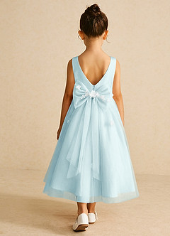 Azazie Tillie Final Sale Blushing Pink A-Line Lace Tulle Dress image1
