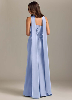 Azazie Kinsley Bridesmaid Dresses Ice Mermaid Side Slit Stretch Satin Dress image2