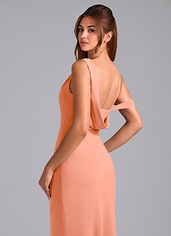 Azazie Madelyn Bridesmaid Dresses Sunset Mermaid Off the Shoulder Chiffon Convertible Dress image2