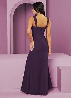 Barbie ♥ Azazie Bridesmaid Dresses Plum Mermaid Pleated Chiffon Dress image7