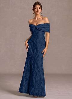 Maxi jurk Valoria  Donkere Marine image3