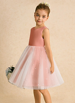 Azazie Esme Flower Girl Dresses MAI TAI Ball-Gown Bow Tulle Dress image4