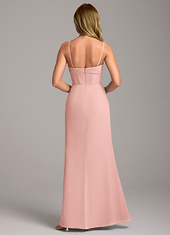 Azazie Chantel Bridesmaid Dresses Rosette Sheath Strapless Chiffon Convertible Dress image6