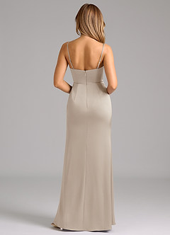 Azazie Aimee Bridesmaid Dresses Frost A-Line Sweetheart Neckline Stretch Satin Dress image2