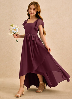 Azazie Milly Girls Formal Flower Girl Klänningar Klä A-Line i Chiffong Plisserad image6