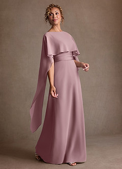 Azazie Marilla Klänningar till brudens mor Klä A-Line i Chiffong Plisserad Dammig Ros image2