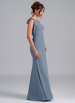 Azazie Rinna Bridesmaid Dresses Twilight Mermaid One Shoulder Chiffon Dress image5