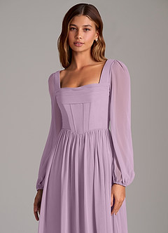 Azazie Maree Bridesmaid Dresses Wisteria A-Line Corset Chiffon Dress image7