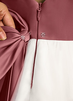 Azazie Eleni Sukienki dla dziewczynek sypiących kwiaty Suknia balowa Ukłon Tiul Długość kostki Sukienka image8