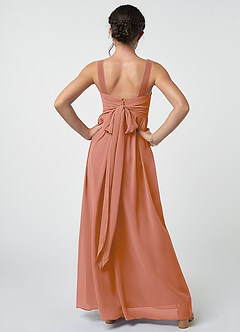 Azazie Kora Junior MAI TAI A-Line Pleated Chiffon Dress image2