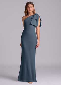 Azazie Yuanna Bridesmaid Dresses Neptune Mermaid One Shoulder Chiffon Dress image5