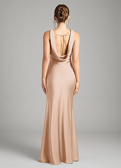 Azazie Rylina Bridesmaid Dresses English Rose Mermaid Stretch Satin Dress image2