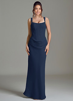 Azazie Niamh Suknie dla druhen Syrena Gorset Szyfon Do ziemi Sukienka image3