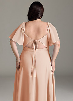 Azazie Chloe Bridesmaid Dresses English Rose A-Line Sweetheart Neckline Chiffon Dress image13