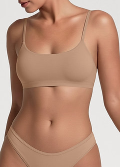 front Bare Feel Low Neck Bh uden polstring