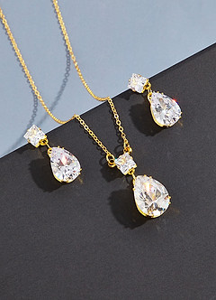 front Conjunto de joyas de corazón del mar