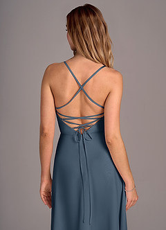 Azazie Mei Suknie dla druhen Linia A Szyfon Do ziemi Sukienka image2