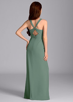 Azazie Mero Junior Eucalyptus Mermaid Pleated Chiffon Dress image7
