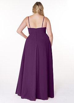 Azazie Moira Robes de demoiselle d'honneur Robe Trapèze en Mousseline de soie Décolleté Grain De Raisin image9