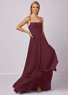 Barbie ♥ Azazie Bridesmaid Dresses Cabernet A-Line Chiffon Dress image3
