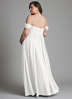 Azazie Saige Maternity Bridesmaid Dresses A-Line Pleated Chiffon Floor-Length Dress image10