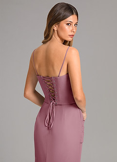 Azazie Sorrel Bridesmaid Dresses Vintage Mauve Mermaid Corset Chiffon Dress image7