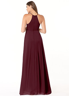 Azazie Annabelle Maternity Bridesmaid Dresses A-Line V-Neck Pleated Mesh Floor-Length Dress image2