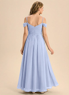 Azazie Elowen Junior Jurk van Chiffon met A-Lijn Off the Shoulder Ijs image2