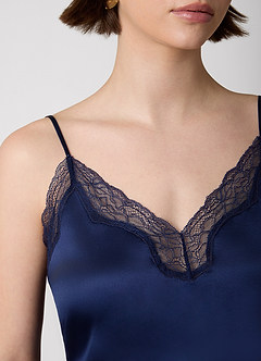 front Koszulka na ramiączkach z jedwabiu 100% nadająca się do prania