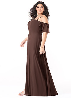 Azazie Sue Bridesmaid Dresses Ganache A-Line Off the Shoulder Chiffon Convertible Dress image9