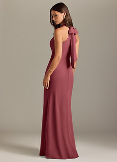 Azazie Doretta Bridesmaid Dresses Merlot Mermaid Pleated Chiffon Dress image7