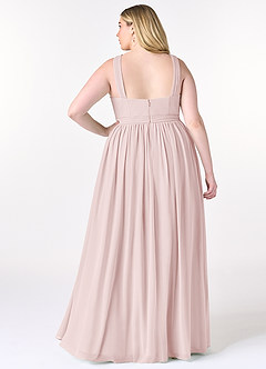 Azazie Elvira Bridesmaid Dresses Blushing Pink A-Line Pleated Chiffon Dress image8