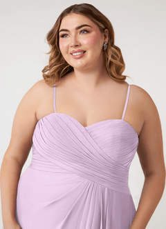 Azazie Arabella Allure Robes de demoiselle d'honneur Robe Trapèze Convertible en Mousseline de soie Encolure en Forme de Cœur Frostiges Flieder image8