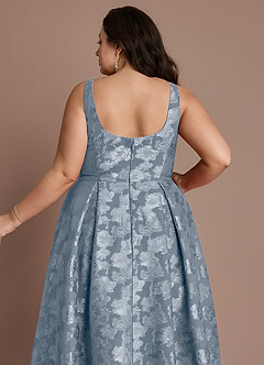 Briac Dusty Blue A-line Midi Dress image6