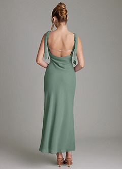 Azazie Luddie Abiti da Damigella Abito Sirena in Chiffon Fiocco Eucalipto image5