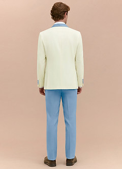 front Adrian Sky Blue Shawl Lapel Structured Stretch Tuxedo Jacket